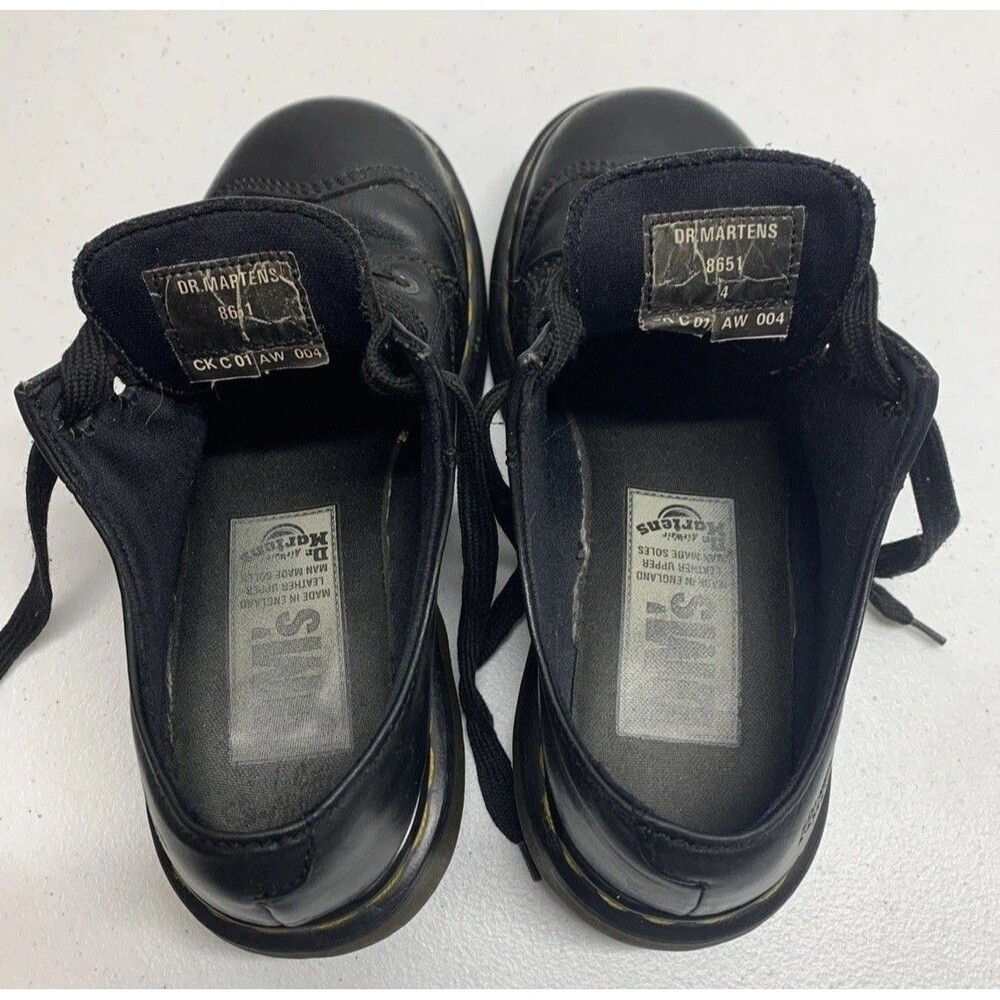 Dr Martens 8651 Leather Chunky Platform Oxford Shoes US W6 M5 UK 4 Black England - Picture 7 of 9
